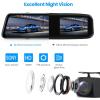 image9351080P OEM Rear View Mirror Camera Recording Wide View Back Up Camera for Cars Smart Full Touch Screen Stream Media Backup Camera with Super Night Vision for TrucksVans SUVS AUTOVOX T9