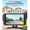 imageAUTOVOX W5 Wireless Backup Camera 45quot 1080P DualChannel Monitor Easy Installation Stable Wireless Signal IP69K Waterproof Color Night Vision Back Up Camera for Car SUV PickupVan and Trailer
