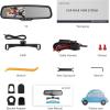 imageRear View Mirror Camera with 43 Monitor Super Night Vision OEM Rearview Mirror Backup Camera with IP 68 Waterproof Back Up Camera for Car Rearview Mirror for Parking ampamp Driving Safety AUTOVOX T2