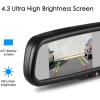 imageRear View Mirror Camera with 43 Monitor Super Night Vision OEM Rearview Mirror Backup Camera with IP 68 Waterproof Back Up Camera for Car Rearview Mirror for Parking ampamp Driving Safety AUTOVOX T2