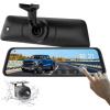 image9351080P OEM Rear View Mirror Camera Recording Wide View Back Up Camera for Cars Smart Full Touch Screen Stream Media Backup Camera with Super Night Vision for TrucksVans SUVS AUTOVOX T9