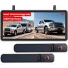 imageAUTOVOX 2 Solar Wireless Backup Camera Dual Cameras for Wider Coverage 72quot HD SplitScreen Monitor Dual Antenna Signal DVR Recording IP69K Waterproof Back Up Camera for RVTruckCamperTrailerDual Cams
