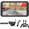 imageAUTOVOX Solar Wireless Backup Camera Kit 5quot Monitor Solar 3A Plus ampamp Solar 5 Cams Bendable Mount USB Boost Cable  Flexible Setup for Horse Trailer Boat Trailer Cargo Watch ampamp Tight Parking