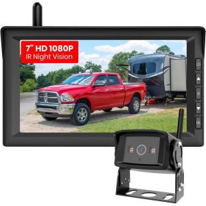 imageAUTOVOX RV Backup Camera Wireless 7quot 1080P HD Split Screen Monitor IR Night Vision Rear View Camera Systems IP69K Waterproof Easy Hitch Trailer Back Up Camera for TruckCamper5th WheelMotorhome
