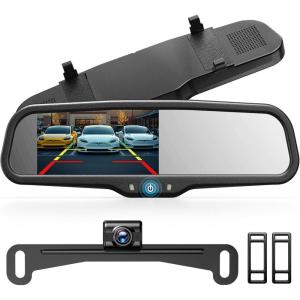 imageAutoVox Rear View Mirror Backup Camera 43 OEM HD Wireless Backup Camera with Intelligent Light Sensing Display SystemIP69 Waterproof Clear Night Vision Back Up Camera for Car Truck ampamp Pickup