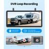 imageAUTOVOX Solar Wireless Backup Camera Kit 72quot 1080P SplitScreen DVR Monitor with Dual Antenna ampamp Color Night Vision Includes 360 Bendable Mount and 5V to 12V USB StepUp Cable for CarRVTruckTra