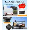 imageAUTO VOX Wireless Backup Dual Camera Solar Magnetic ampamp Solar Camera 72quot DVR 1080P 2 Split Recording Monitor Dual Antenna Signal 3Min Install HD IR Night Vision for Truck Trailer RV Camper