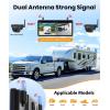 imageAUTO VOX Wireless Backup Dual Camera Solar Magnetic ampamp Solar Camera 72quot DVR 1080P 2 Split Recording Monitor Dual Antenna Signal 3Min Install HD IR Night Vision for Truck Trailer RV Camper