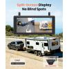 imageAUTOVOX 72quot DVR Portable Solar Wireless Backup CameraHD 1080P 2 Min Quick Installation Support 2 Split Screen Back up Camera IP69K Waterproof Reverse Camera for Car Van SUV Truck TrailerBlack