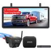 imageAUTO VOX Wireless Backup Dual Camera Solar Magnetic ampamp Solar Camera 72quot DVR 1080P 2 Split Recording Monitor Dual Antenna Signal 3Min Install HD IR Night Vision for Truck Trailer RV Camper