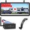 imageAUTOVOX 72quot SplitScreen Wireless Backup Camera Kit 1080P DVR Monitor with Dual Antenna 6600mAh Battery IP69K Waterproof Trailer Camera  360 Bendable Mount Easy 2Min Install