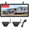 imageAUTOVOX Wireless Backup Camera Kit 72quot Monitor Dual Solar 5A Cams Suction Mount  Dual View for RV HorseBoat Trailer Cargo Campsite ampamp Safe Parking