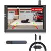 imageAUTOVOX Solar Wireless Backup Camera Kit with 5quot 1080P Monitor ampamp USB 5V to 12V WakeUp Cable  Easy 3Min Install IP69K Waterproof No Cigarette Lighter Needed for Car Truck Van Trailer