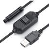 imageAUTOVOX USB Charger DC 5V to 12V Charging Cable for Wireless Backup Camera 4Pin Power Supply for S3A Plus Solar4B Solar 5A Not Occupy Cigarette Lighter RVCar Accessirous