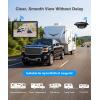 imageAUTOVOX Wireless RV Backup Camera System Rear and Side Coverage on a Large 72 HD Monitor Triple Split View IR Night Vision DVR Recording Back up Camera for RVTravel TrailerMotorhomeCamperVISTA Camera