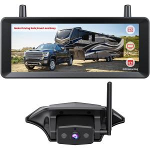imageAUTOVOX Wireless RV Backup Camera System Rear and Side Coverage on a Large 72 HD Monitor Triple Split View IR Night Vision DVR Recording Back up Camera for RVTravel TrailerMotorhomeCamperSingle Camera