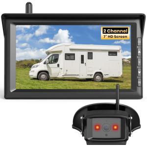 imageAUTOVOX 7 Wireless RV Backup Camera Plug and Play PreWired for Easy Setup Features 1080P HD Night Vision Wide Angle amp Stable Signal for Trailers Campers MotorhomesSingle Cam