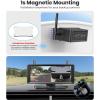 imageAUTOVOX Dual Solar Wireless Magnetic Backup Camera 2Min Easy Install 72 1080P SplitScreen DVR Monitor WallMount amp Hitch Back Up Camera IR Night Vision IP69K Waterproof for TruckRV Trailer72Dual Cam