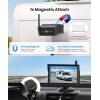 imageAUTOVOX Dual Solar Wireless Magnetic Backup Camera 2Min Easy Install 72 1080P SplitScreen DVR Monitor WallMount amp Hitch Back Up Camera IR Night Vision IP69K Waterproof for TruckRV Trailer5Single Cam