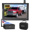 imageAUTOVOX Dual Solar Wireless Magnetic Backup Camera 2Min Easy Install 72 1080P SplitScreen DVR Monitor WallMount amp Hitch Back Up Camera IR Night Vision IP69K Waterproof for TruckRV Trailer5Single Cam