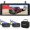 imageAUTOVOX Dual Solar Wireless Magnetic Backup Camera 2Min Easy Install 72 1080P SplitScreen DVR Monitor WallMount amp Hitch Back Up Camera IR Night Vision IP69K Waterproof for TruckRV Trailer72Dual Cam
