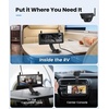 image:imageAUTOVOX Wireless Backup Camera Kit 72 Monitor Solar 5A Cams Suction Cup Mount  Stick It on The Wall Window Dash or Table for Flexible RV amp Campsite Monitoring