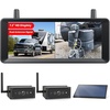 image:imageAUTOVOX Magnetic Wireless Dual Backup Cameras with Solar Panel 1 Minute Install Solar Assisted Charging for RV 1080P HD 5 Split Screen Monitor IR Night Vision IP69K Waterproof for Truck RV Trai
