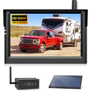 image:imageAUTOVOX Magnetic Wireless Backup Camera with Solar Panel 1 Minute Install Hitch Camera Solar Assisted Charging for RV 1080P HD 5 Monitor IR Night Vision IP69K Waterproof for Truck RV Trailer
