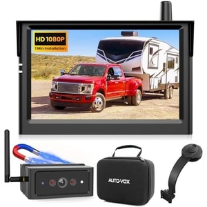 image:imageAUTOVOX S4B Wireless Backup Camera Bundle Includes X8 Monitor Mount SplitScreen Display Quick Install IP69K Waterproof Perfect for Truck Trailer RV