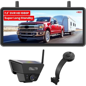 image:imageAUTOVOX Wireless Backup Camera Kit 72 Monitor Solar 5A Cams Suction Cup Mount  Stick It on The Wall Window Dash or Table for Flexible RV amp Campsite Monitoring