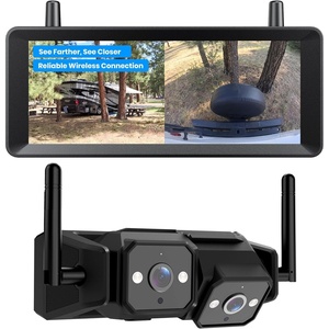 image:imageAUTOVOX Wireless RV Backup Camera Dual Lens Road and Bumper View Dual Antenna Smooth Live View 72 1080P DVR Monitor IR Night Vision Back up Camera for Prewired RV 5th Wheel Trailer Camper1 Cam