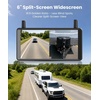 image:imageAUTOVOX 2 Solar Wireless Backup Camera 1Min Quick Install Dual Antenna for Stable RealTime View 6 DualSplit Screen with 1080P Color Night Vision Long Battery Rechargable for Car Truck Trailer2 Cameras