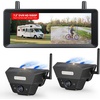 image:imageAUTOVOX Solar Magnetic Wireless Backup Camera 1Min Easy Magnetic Install Smart Detection Helps Spot Cars amp Pedestrians 72 1080P Split Screen Monitor Back Up Camera for Truck RV Trailer Camper2 Cam