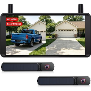 image:imageAUTOVOX 2 Solar Wireless Backup Camera 1Min Quick Install Dual Antenna for Stable RealTime View 6 DualSplit Screen with 1080P Color Night Vision Long Battery Rechargable for Car Truck Trailer2 Cameras