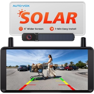 image:imageAUTOVOX 2 Solar Wireless Backup Camera 1Min Quick Install Dual Antenna for Stable RealTime View 6 DualSplit Screen with 1080P Color Night Vision Long Battery Rechargable for Car Truck Trailer1 Camera