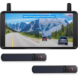 image:imageAUTOVOX 2 Solar Wireless Backup Camera 6 169 HD Monitor  Dual Antenna Strong Signal Split Screen View for Balanced Dual Views DVR Recording Back Up Camera for CarSUVTruckTrailer6Dual Cam