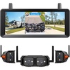 image:imageAUTOVOX Wireless RV Backup Camera Dual Lens Rear Road and Bumper View  Dual Antenna Stable Signal 72 1080P DVR Monitor IR Night Vision Backup Camera for Prewired RV 5th Wheel Trailer Camper3 Cams