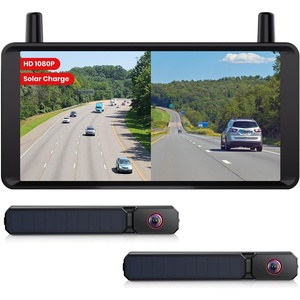 image:imageAUTOVOX 2 Solar Wireless Backup Camera169 1080P HD 6 Monitor  Dual Antenna Strong Signal Split Screen View for Balanced Dual Views DVR Recording Back Up Camera for CarSUVTruckTrailer6 Inch Dual Cam
