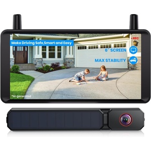 image:imageAUTOVOX 2 Solar Wireless Backup Camera169 1080P HD 6 Monitor  Dual Antenna Strong Signal Split Screen View for Balanced Dual Views DVR Recording Back Up Camera for CarSUVTruckTrailer6 Inch Screen