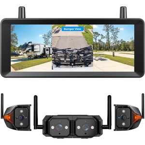 image:imageAUTOVOX Wireless RV Backup Camera Dual Lens Rear Road and Bumper View  Dual Antenna Stable Signal 72 1080P DVR Monitor IR Night Vision Backup Camera for Prewired RV 5th Wheel Trailer Camper3 Cams