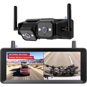 image:imageAUTOVOX Wireless RV Backup Camera Dual Lens Rear Road and Bumper View  Dual Antenna Stable Signal 72 1080P DVR Monitor IR Night Vision Backup Camera for Prewired RV 5th Wheel Trailer Camper1 CamN